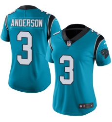 Women's Nike Carolina Panthers #3 Derek Anderson Blue Alternate Vapor Untouchable Limited Player NFL Jersey