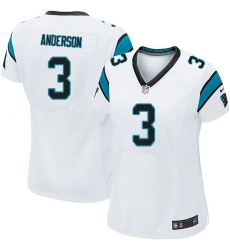 Women's Nike Carolina Panthers #3 Derek Anderson Game White NFL Jersey