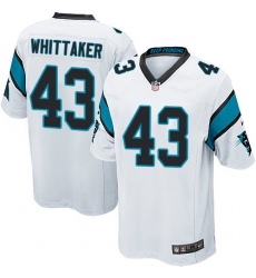 Men's Nike Carolina Panthers #43 Fozzy Whittaker Game White NFL Jersey