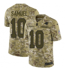 Youth Nike Carolina Panthers #10 Curtis Samuel Limited Camo 2018 Salute to Service NFL Jersey