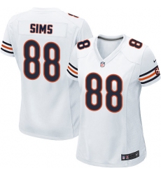 Women's Nike Chicago Bears #88 Dion Sims Game White NFL Jersey