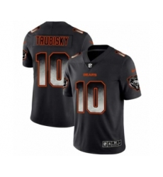 Men's Chicago Bears #10 Mitchell Trubisky Black Smoke Fashion Limited Jersey