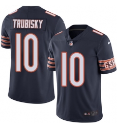 Youth Nike Chicago Bears #10 Mitchell Trubisky Elite Navy Blue Team Color NFL Jersey