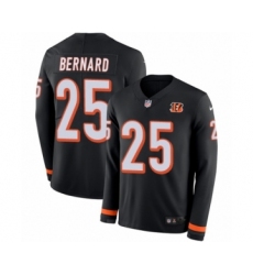 Youth Nike Cincinnati Bengals #25 Giovani Bernard Limited Black Therma Long Sleeve NFL Jersey