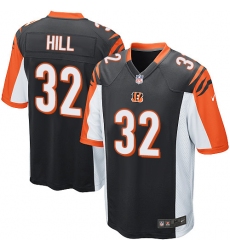 Youth Nike Cincinnati Bengals #32 Jeremy Hill Game Black Team Color NFL Jersey