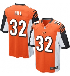 Youth Nike Cincinnati Bengals #32 Jeremy Hill Game Orange Alternate NFL Jersey