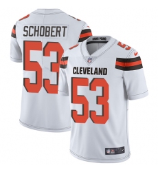 Youth Nike Cleveland Browns #53 Joe Schobert Elite White NFL Jersey