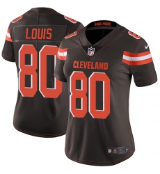 Women's Nike Cleveland Browns #80 Ricardo Louis Elite Brown Team Color NFL Jersey