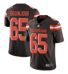 Youth Nike Cleveland Browns #65 Larry Ogunjobi Elite Brown Team Color NFL Jersey