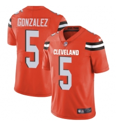 Youth Nike Cleveland Browns #5 Zane Gonzalez Elite Orange Alternate NFL Jersey