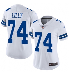 Women's Nike Dallas Cowboys #74 Bob Lilly Elite White NFL Jersey