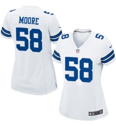 Women's Nike Dallas Cowboys #58 Damontre Moore Game White NFL Jersey