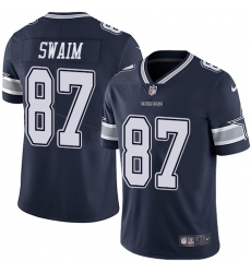 Men's Nike Dallas Cowboys #87 Geoff Swaim Navy Blue Team Color Vapor Untouchable Limited Player NFL Jersey