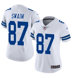 Women's Nike Dallas Cowboys #87 Geoff Swaim Elite White NFL Jersey