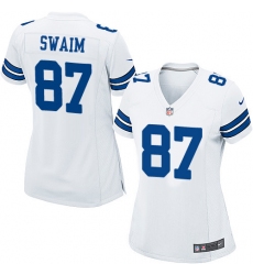 Women's Nike Dallas Cowboys #87 Geoff Swaim Game White NFL Jersey
