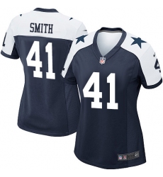 Women's Nike Dallas Cowboys #41 Keith Smith Game Navy Blue Throwback Alternate NFL Jersey
