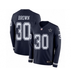 Youth Nike Dallas Cowboys #30 Anthony Brown Limited Navy Blue Therma Long Sleeve NFL Jersey