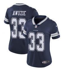 Women's Nike Dallas Cowboys #33 Chidobe Awuzie Elite Navy Blue Team Color NFL Jersey