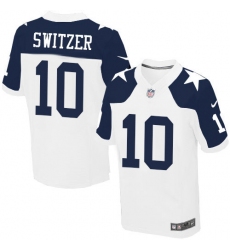 Men's Nike Dallas Cowboys #10 Ryan Switzer Elite White Throwback Alternate NFL Jersey
