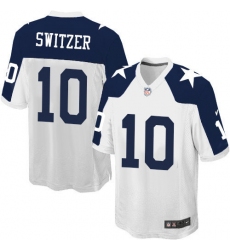 Men's Nike Dallas Cowboys #10 Ryan Switzer Game White Throwback Alternate NFL Jersey