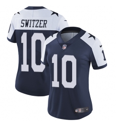 Women's Nike Dallas Cowboys #10 Ryan Switzer Elite Navy Blue Throwback Alternate NFL Jersey