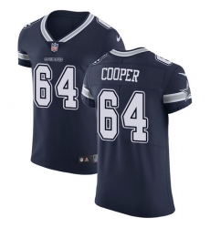 Men's Nike Dallas Cowboys #64 Jonathan Cooper Navy Blue Team Color Vapor Untouchable Elite Player NFL Jersey