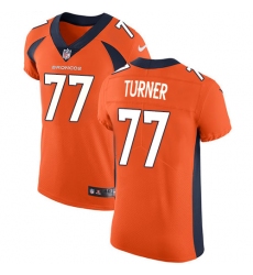 Men's Nike Denver Broncos #77 Billy Turner Orange Team Color Vapor Untouchable Elite Player NFL Jersey