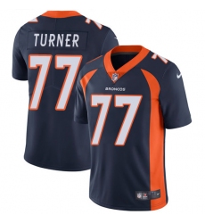 Youth Nike Denver Broncos #77 Billy Turner Elite Navy Blue Alternate NFL Jersey