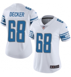 Women's Nike Detroit Lions #68 Taylor Decker Elite White NFL Jersey