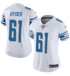 Women's Nike Detroit Lions #61 Kerry Hyder Elite White NFL Jersey