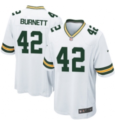 Men's Nike Green Bay Packers #42 Morgan Burnett Game White NFL Jersey