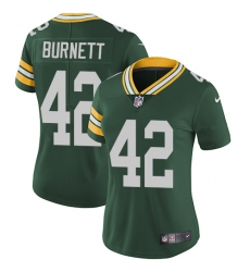 Women's Nike Green Bay Packers #42 Morgan Burnett Elite Green Team Color NFL Jersey