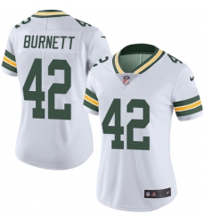 Women's Nike Green Bay Packers #42 Morgan Burnett Elite White NFL Jersey
