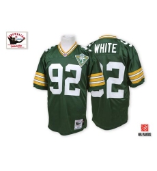 Mitchell and Ness Green Bay Packers #92 Reggie White Authentic Green Throwback NFL Jersey