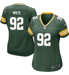 Women's Nike Green Bay Packers #92 Reggie White Game Green Team Color NFL Jersey