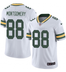 Youth Nike Green Bay Packers #88 Ty Montgomery Elite White NFL Jersey