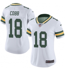 Women's Nike Green Bay Packers #18 Randall Cobb Elite White NFL Jersey