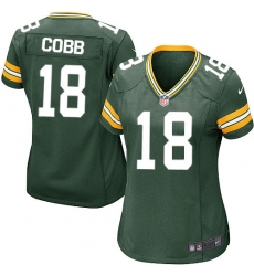 Women's Nike Green Bay Packers #18 Randall Cobb Game Green Team Color NFL Jersey