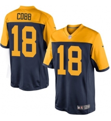 Youth Nike Green Bay Packers #18 Randall Cobb Elite Navy Blue Alternate NFL Jersey