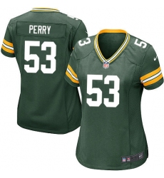 Women's Nike Green Bay Packers #53 Nick Perry Game Green Team Color NFL Jersey