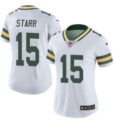 Women's Nike Green Bay Packers #15 Bart Starr Elite White NFL Jersey