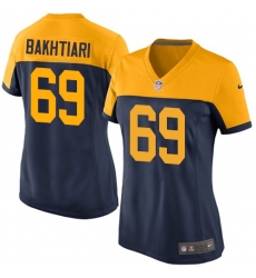 Women's Nike Green Bay Packers #69 David Bakhtiari Game Navy Blue Alternate NFL Jersey