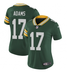 Women's Nike Green Bay Packers #17 Davante Adams Elite Green Team Color NFL Jersey