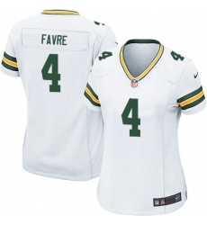 Women's Nike Green Bay Packers #4 Brett Favre Game White NFL Jersey