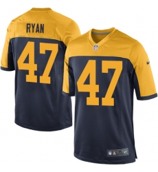 Men's Nike Green Bay Packers #47 Jake Ryan Game Navy Blue Alternate NFL Jersey