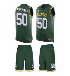Men's Nike Green Bay Packers #50 Blake Martinez Limited Green Tank Top Suit NFL Jersey