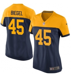 Women's Nike Green Bay Packers #45 Vince Biegel Game Navy Blue Alternate NFL Jersey