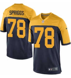 Men's Nike Green Bay Packers #78 Jason Spriggs Game Navy Blue Alternate NFL Jersey