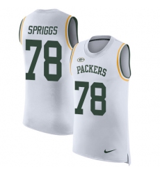 Men's Nike Green Bay Packers #78 Jason Spriggs Limited White Rush Player Name & Number Tank Top NFL Jersey
