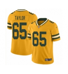 Youth Green Bay Packers #65 Lane Taylor Limited Gold Inverted Legend Football Jersey